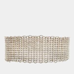 Pre Owned Tiffany & Co. Elsa Peretti Sterling Silver Mesh Toggle Bracelet