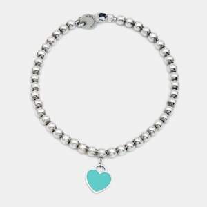 Tiffany & Co. Return To Tiffany Blue Enamel Sterling Silver Bracelet