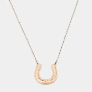 Tiffany & Co. Rubedo Horseshoe Sterling Silver Pendant Necklace