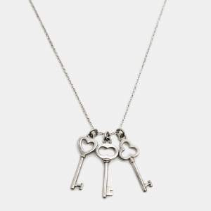 Tiffany & Co. Tiffany Keys Sterling Silver 3 Pendant Necklace