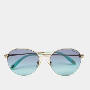 Tiffany & Co. Blue Gradient Round Sunglasses