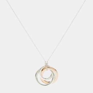 Tiffany & Co. 1837 Interlocking Circles Sterling Silver Rubedo Necklace