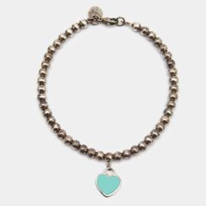 Tiffany & Co. Return to Tiffany Enamel Sterling Silver Beads Bracelet  