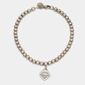 Tiffany & Co. Return To Tiffany Heart Tag Sterling Silver Beaded Bracelet