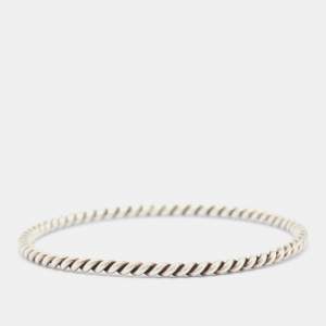 Pre Owned Tiffany & Co. Silver Twist Narrow Bangle Bracelet