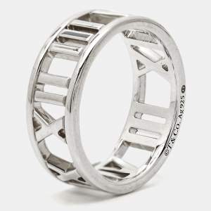 Tiffany & Co. Atlas Sterling Silver Ring Size 49