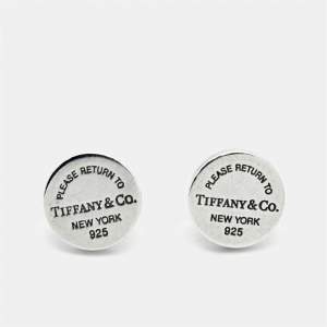 Tiffany & Co. Return To Tiffany Round Tag Sterling Silver Earrings