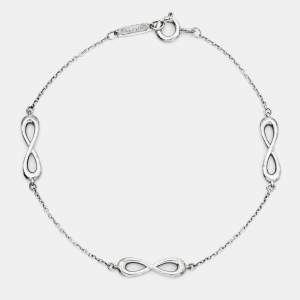 Pre Owned Tiffany & Co. Infinity Endless Sterling Silver Bracelet