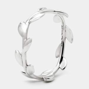 Tiffany & Co. Paloma Picasso Olive Leaf Sterling Silver Ring Size 55