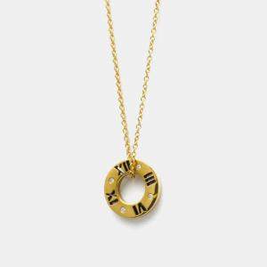 Tiffany & Co. 18K Yellow Gold and Diamond Atlas Pendant Necklace