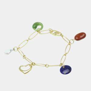 Tiffany & Co. 18K Yellow Gold and Lapis Lazuli Elsa Peretti Multi-Stone Five-Charm Bracelet