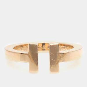 Pre Owned Tiffany & Co. 18K Rose Gold T Square Ring EU 49