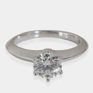 Tiffany & Co. Platinum F VS1 0.9 CTW Solitaire Diamond Engagement Ring US 4.75