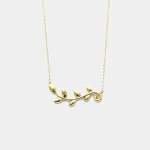 Tiffany & Co. 18K Yellow Gold Paloma Picasso Olive Leaf Vine Pendant Necklace