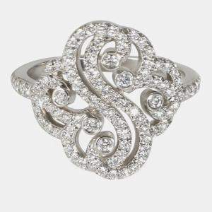 Tiffany & Co. Platinum and Diamond Ring EU 53