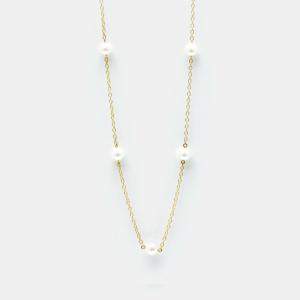 Pre Owned Tiffany & Co. 18K Yellow Gold and Pearl Elsa Peretti Pearls by the Yard Station Necklace