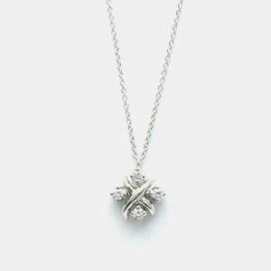 Tiffany & Co. Platinum Diamond Lynn Pendant Schlumberger Necklace