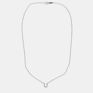 Tiffany & Co. 18k White Gold Diamonds Horse Shoe Necklace