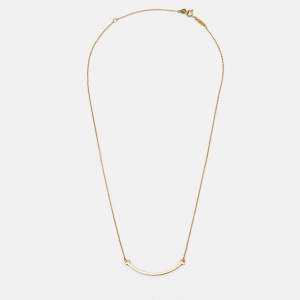 Pre Owned Tiffany & Co. T Smile 18k Yellow Gold Small Model Necklace