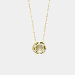 Tiffany & Co. 18K Yellow Gold, Platinum and Diamond Etoile Pendant Necklace
