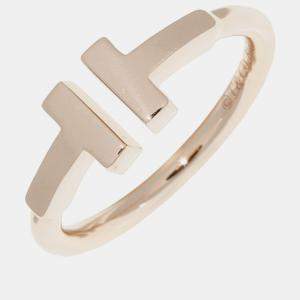Tiffany & Co. 18K Rose Gold T Wire Band Ring EU 47