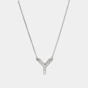  Tiffany & Co. Platinum 0.07 Ct Diamond Elsa Peretti Pendant Necklace