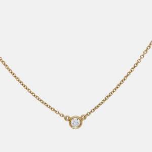 Pre Owned Tiffany & Co. Elsa Peretti Diamonds By the Yard 18k Yellow Gold Necklace