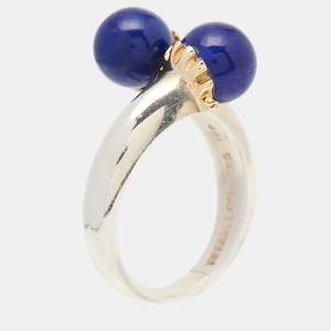 Tiffany & Co. Vintage Lapis Lazuli Bypass Cocktail Ring Size 51