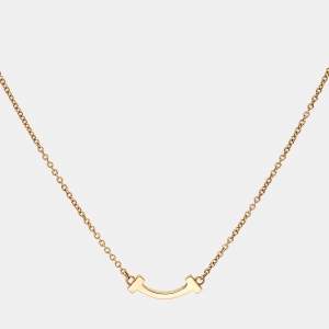 Pre Owned Tiffany & Co. T Smile Mini 18K Rose Gold Necklace