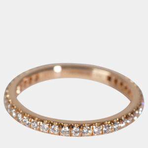 Tiffany & Co. 18K Rose Gold and Diamond Soleste Band Ring EU 50
