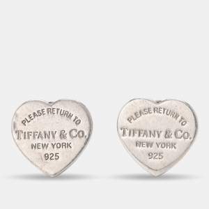 Tiffany & Co. Return to Tiffany Heart Tag Sterling Silver Earrings