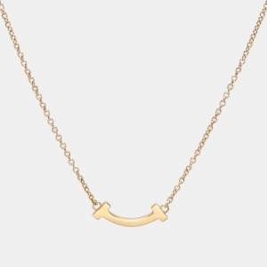 Pre Owned Tiffany & Co. T Smile Mini 18k Rose Gold Necklace