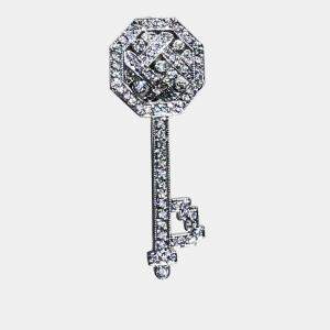 Tiffany & Co. Platinum Diamond Key Necklace