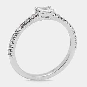 Tiffany & Co. Horizon Diamond Platinum Ring Size 49