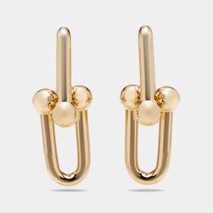 Pre Owned Tiffany & Co. Tiffany Hardwear Large Links 18k Rose Gold Earrings