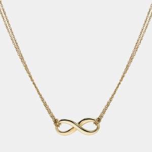 Pre Owned Tiffany & Co. Infinity 18k Yellow Gold Necklace