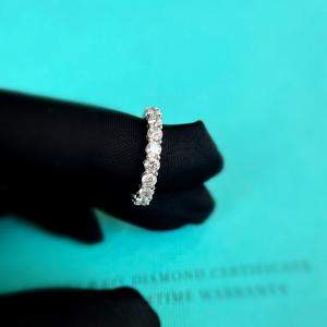 Tiffany & Co.  Platinum Pave Diamond Band Ring EU 48