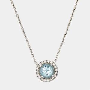 Tiffany & Co. Soleste Aquamarine Diamonds Platinum Necklace