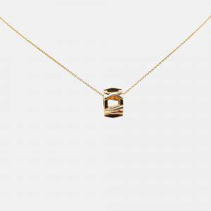 Tiffany & Co. 18K Yellow Gold Atlas X Open Pendant Necklace