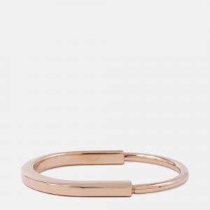 Tiffany & Co. Padlock Large 18K Pink Gold Bangle 