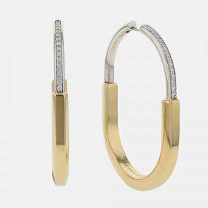 Tiffany & Co. Padlock Extra Large 18K White Gold, Yellow Gold Earring