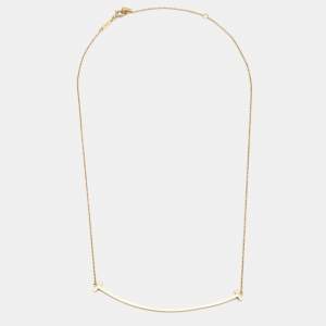 مملوكة مسبقًا Tiffany & Co. T Smile 18k Yellow Gold Large Necklace