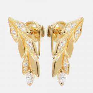 Pre Owned Tiffany & Co. Tiffany Victoria 18K Yellow Gold Diamonds Earrings