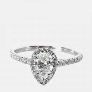Pre Owned Tiffany & Co. 0.54 ct Pear Diamond Soleste Engagement Ring EU 50