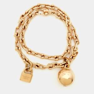 Pre Owned Tiffany & Co. Tiffany Hardwear 18k Rose Gold Small Wrap Bracelet