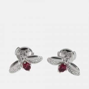 Pre Owned Tiffany & Co. Paper Flower Firefly Platinum and Diamond Stud Earrings