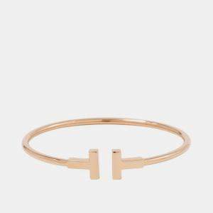 مملوكة مسبقًا سوار تيفاني أند كو تي-واير ذهب وردي عيار 18 كافبرسلت