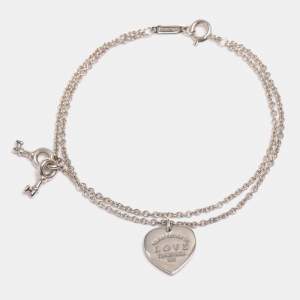 مملوكة مسبقًا Tiffany & Co. Return To Tiffany Love Heart Tag Key Sterling Silver Bracelet