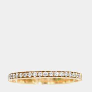 مملوكة مسبقًا Tiffany & Co. Lock 18K Yellow Gold and Diamond Ring EU 57