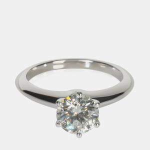 Pre Owned خاتم تيفاني & كو. بلاتين ألماس سوليتير مقاس 52